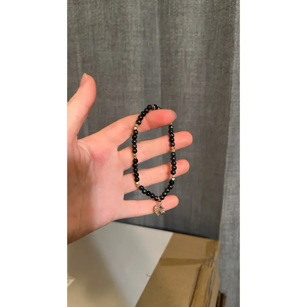 Stone Elastic Bracelet with charm